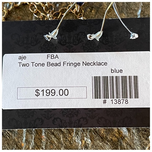 🎁 Two Tone Handmade Fringe Crystal Necklace - Picture 10 of 16